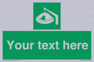 Custom sign Safe condition Davit-launched liferaft